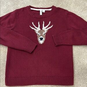 Janie and Jack Burgundy Knit Pullover